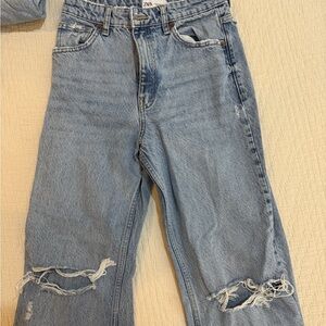 Zara Women's High Rise Light Blue Jeans